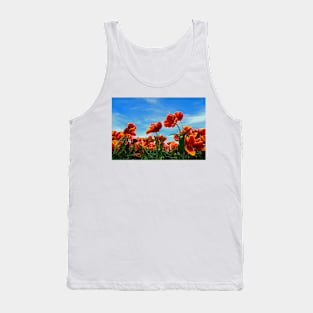 A field of Orange Tulips Tank Top